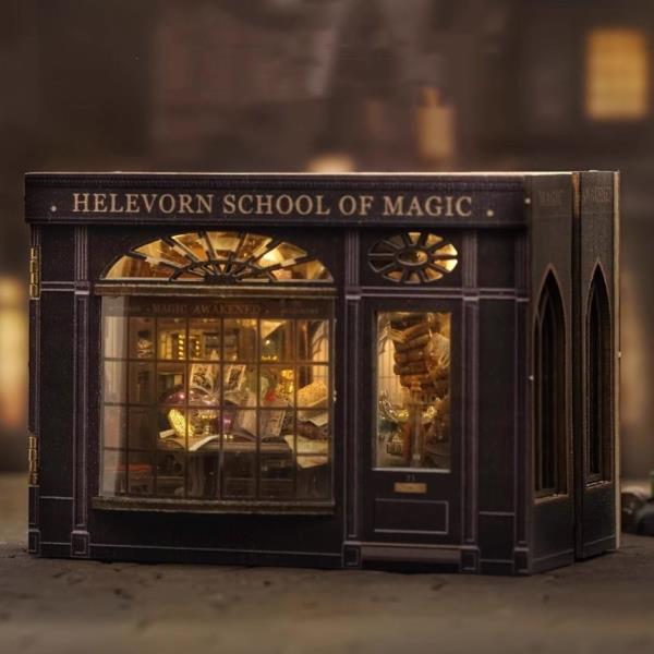 DIY Magic School LED Handmade Miniature Dollhouse