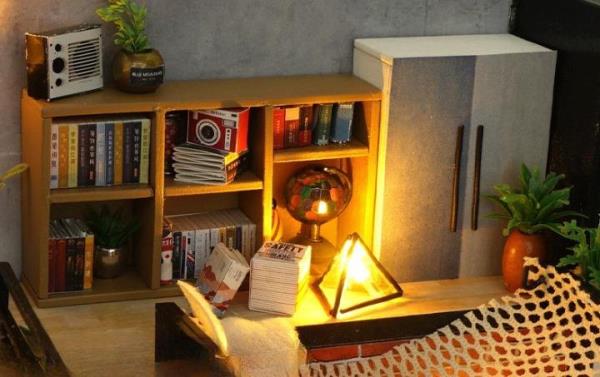 Literary Utopia DIY Wooden LED Music Miniature Dollhouse