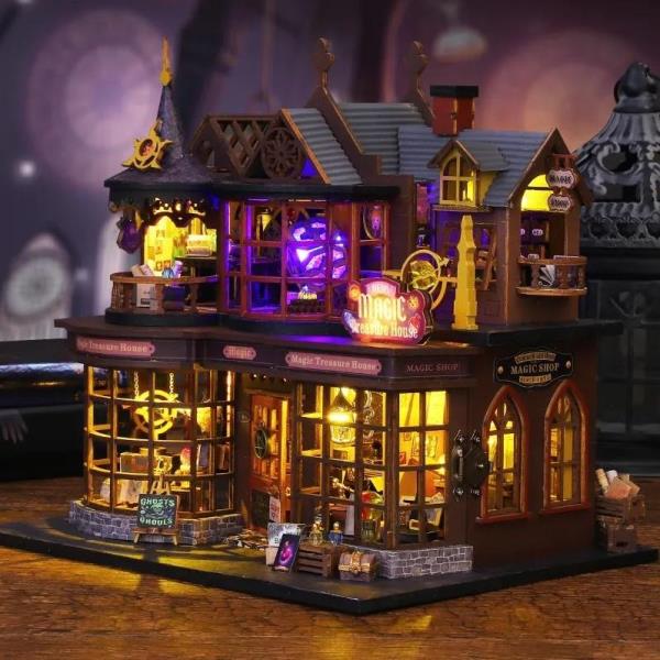 DIY Magic Treasure House LED Handmade Miniature Dollhouse