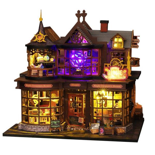 DIY Magic Treasure House LED Handmade Miniature Dollhouse