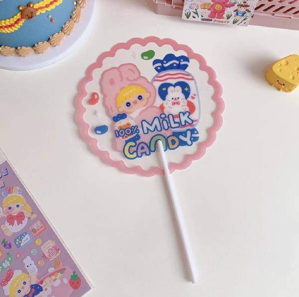 Cartoon Flower Foldable Handhold Fan