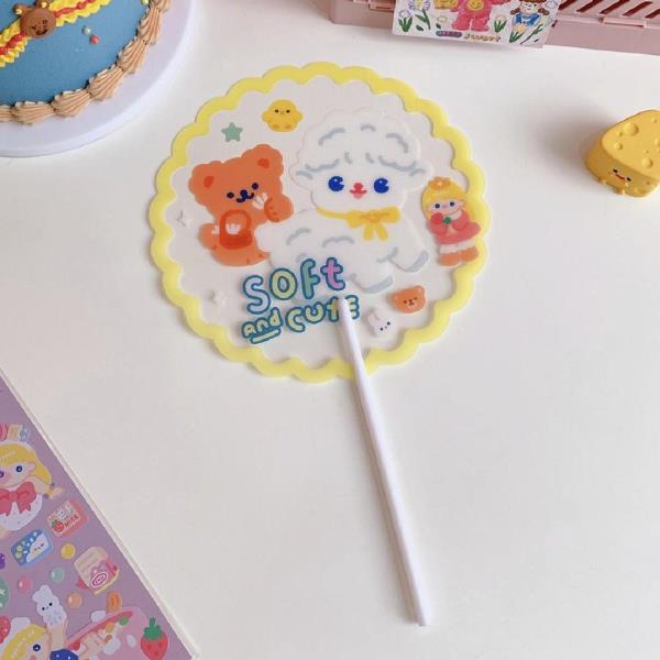 Cartoon Flower Foldable Handhold Fan