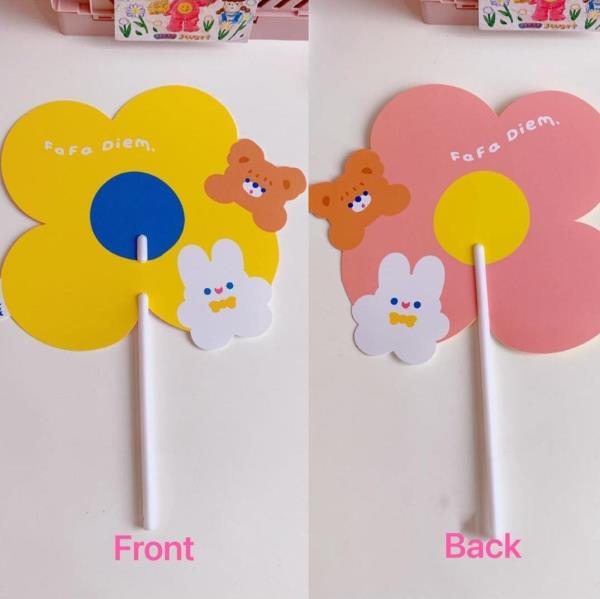 Cartoon Flower Foldable Handhold Fan