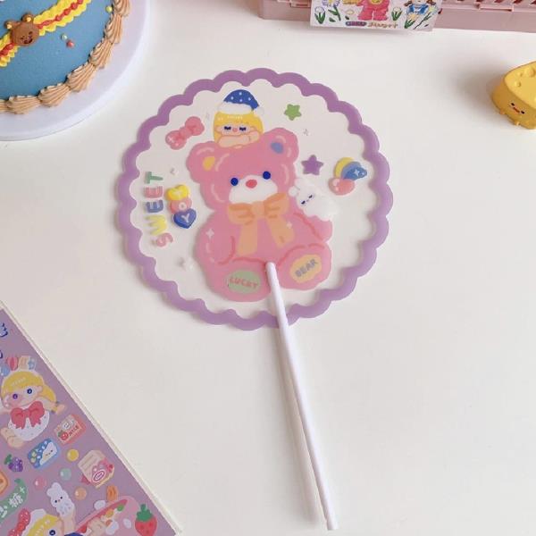 Cartoon Flower Foldable Handhold Fan