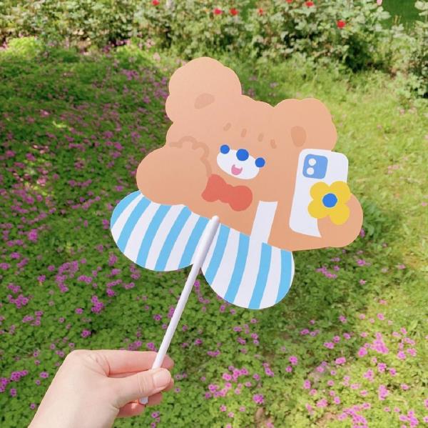 Cartoon Flower Foldable Handhold Fan