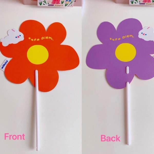 Cartoon Flower Foldable Handhold Fan