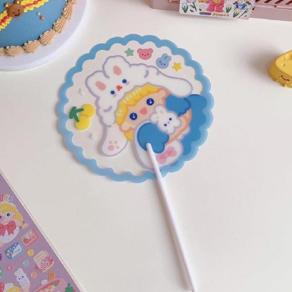 Cartoon Flower Foldable Handhold Fan