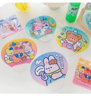 Cartoon Portable Round Handhold Fan