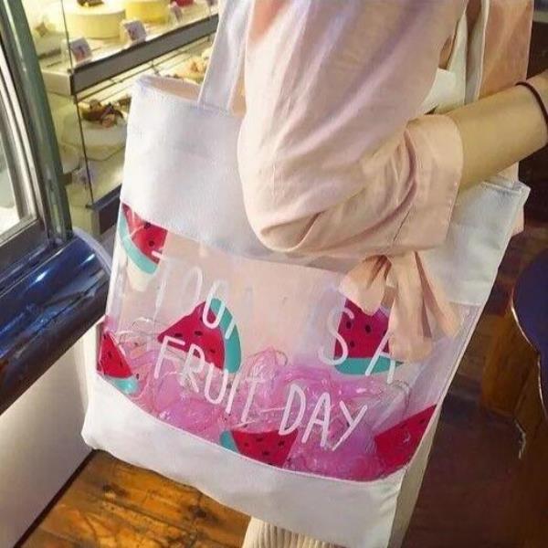 Cute Fruit Canvas Tote Bag