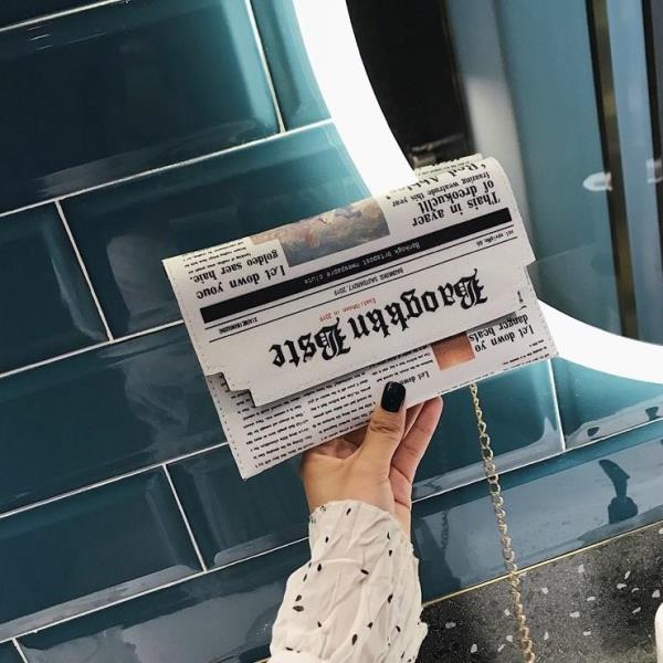 Chic Newspaper Envelope Crossbody Bag