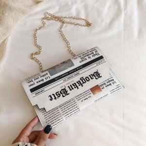 Chic Newspaper Envelope Crossbody Bag