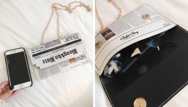 Chic Newspaper Envelope Crossbody Bag