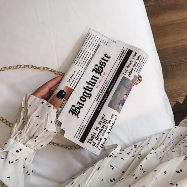 Chic Newspaper Envelope Crossbody Bag