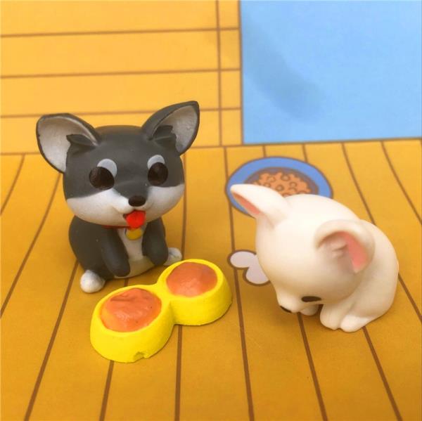 Cartoon Cat Dog Figurine Gachapon