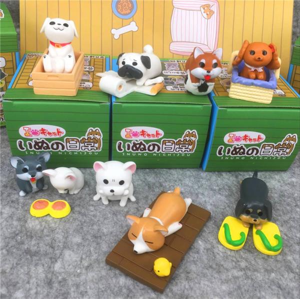 Cartoon Cat Dog Figurine Gachapon