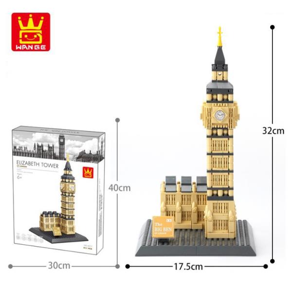 32CM Big Ben Trevi Fountain Building Blocks