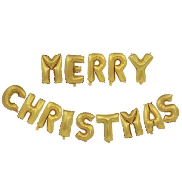 Christmas Foil Letter Balloon Banner