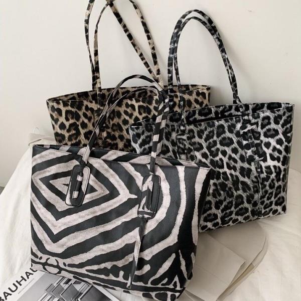 Large Leopard Zebra Print Tote