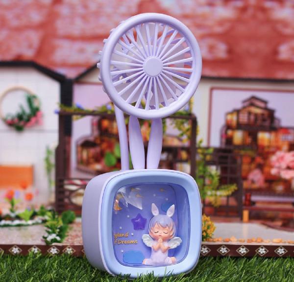 2 In 1 Mini Portable Kids Night Light Fan