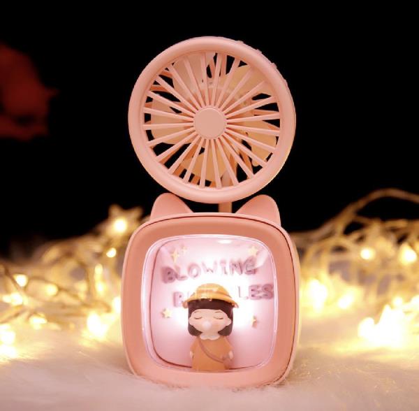 2 In 1 Mini Portable Kids Night Light Fan