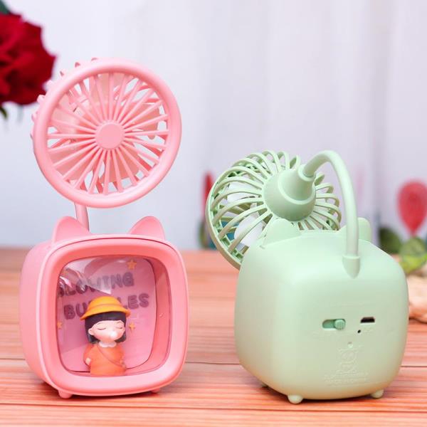 2 In 1 Mini Portable Kids Night Light Fan