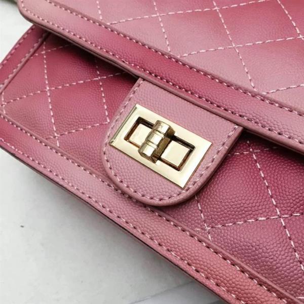 Pink Gradual Colour Chain Shoulder Bag