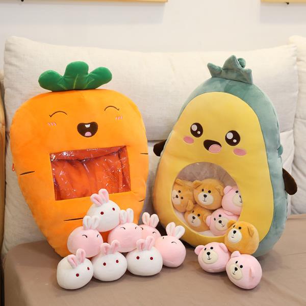 9 Pcs Plush Fruit Cushions Toy Set