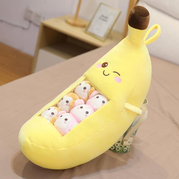 9 Pcs Plush Fruit Cushions Toy Set