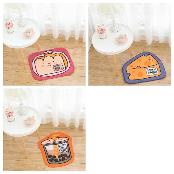 3 Pcs Cartoon Food Door Decoration Mat