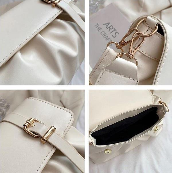 Simple Cloud Knit Strap Flap Shoulder Bag