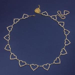 Hollow Crystal Heart Waist Body Chain