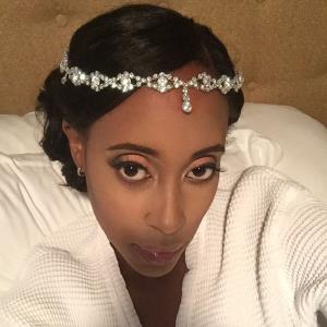 Silver Crystal Bride Forehead Headband