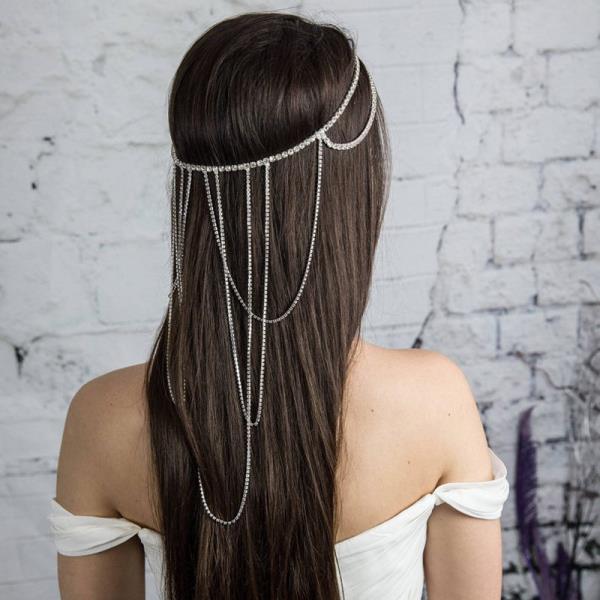 Crystal Tassel Long Hair Headband