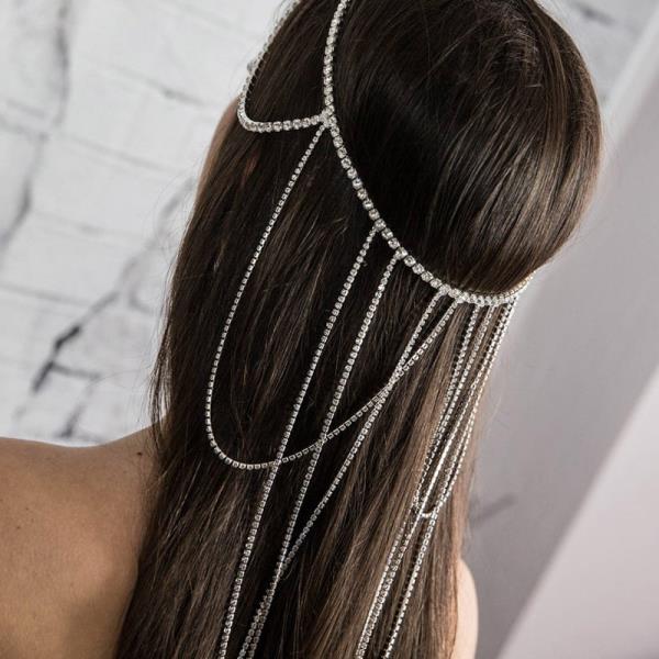 Crystal Tassel Long Hair Headband