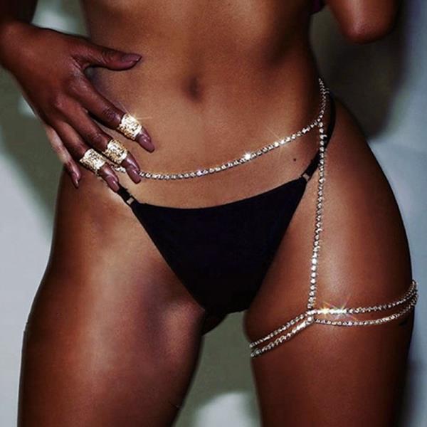 Crystal Waist Thigh Chain