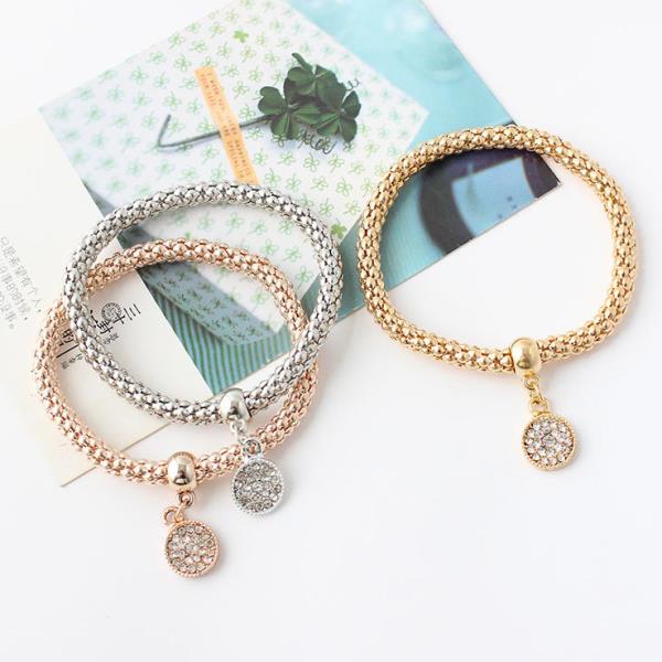 3 Popcorn Crystal Bracelets