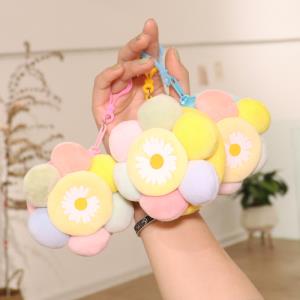 Chiffon Camellia Flower Pendant Keychain