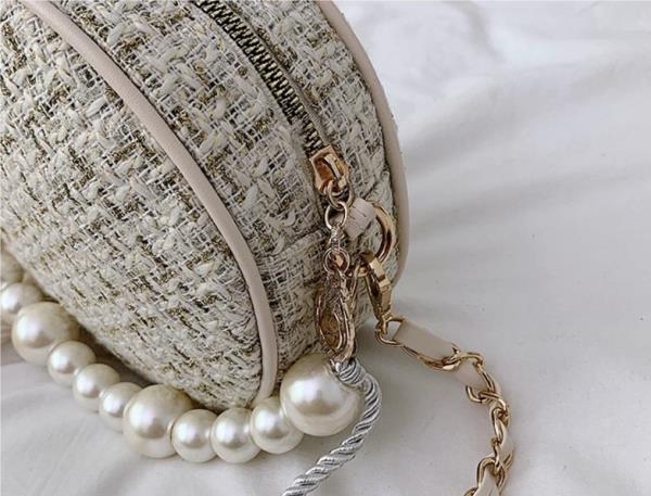 Round Pearl Handle Crossbody Bag