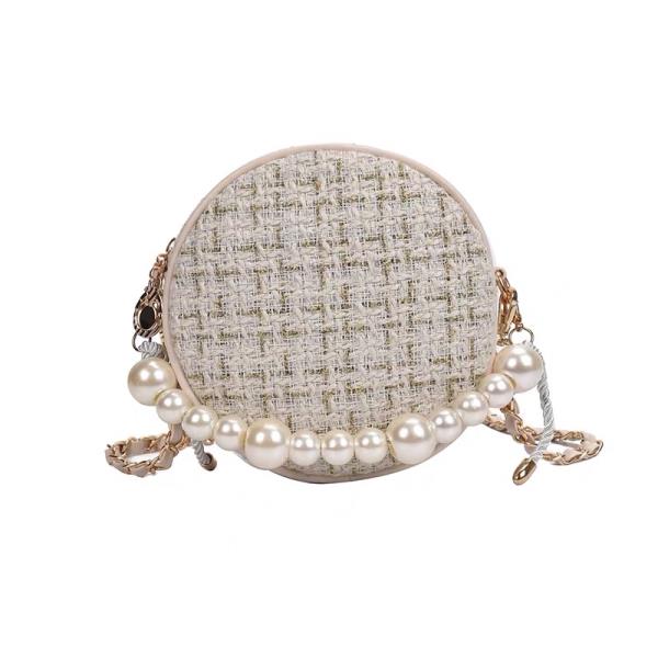 Round Pearl Handle Crossbody Bag