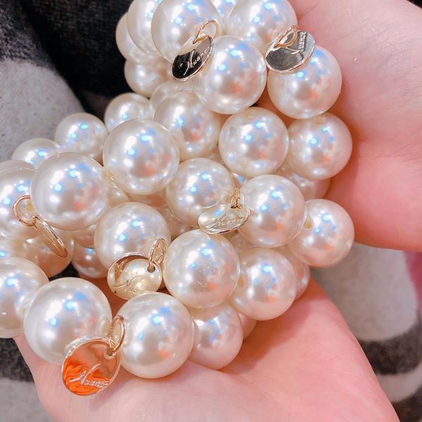 2 Way White Pearl Bracelet Hair Tie