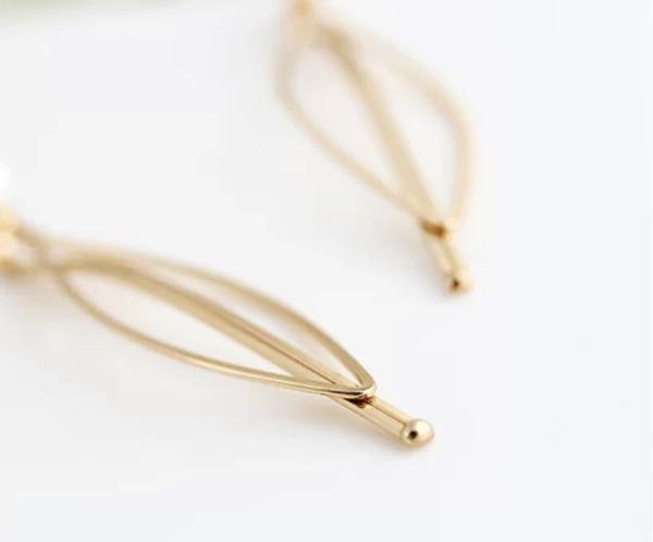 Gold Leaf Pearl Hair Pin