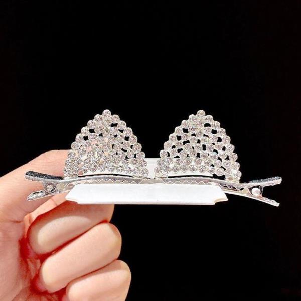 Crystal Cat Kitty Ear Hair Pin