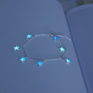 Double Layer Beads Heart Anklet