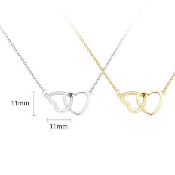 Double Hearts Choker Necklace