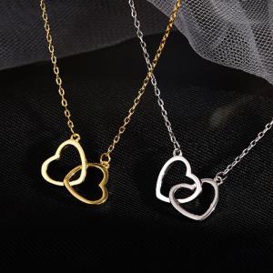 Double Hearts Choker Necklace