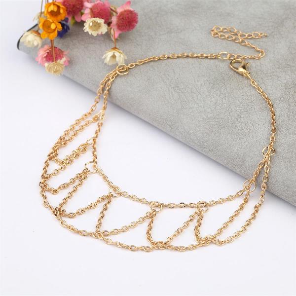 Gold Multi Layer Chain Anklet