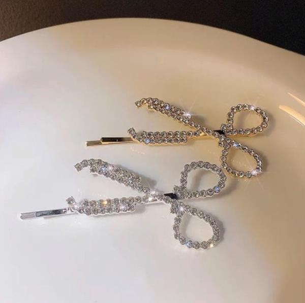 Shimmering Scissor Shaped Hair Pin