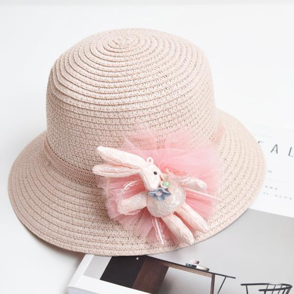 Pink Flower Kids Sun Hat