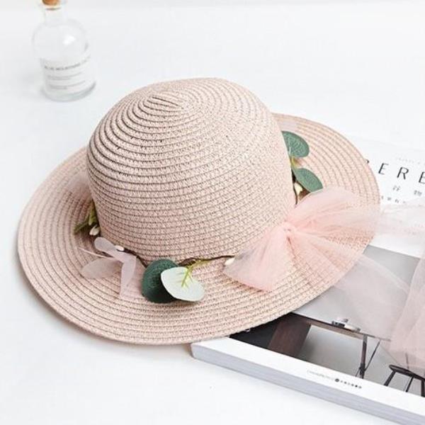 Pink Flower Kids Sun Hat