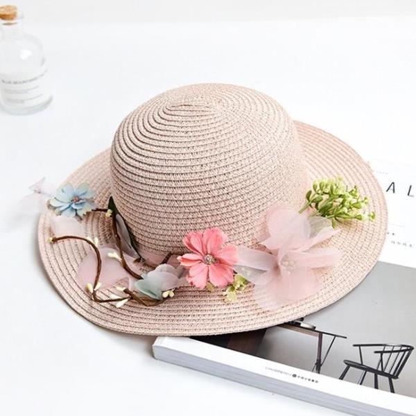 Pink Flower Kids Sun Hat